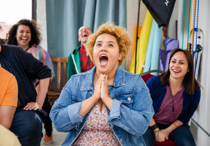 Students practicing vocal training